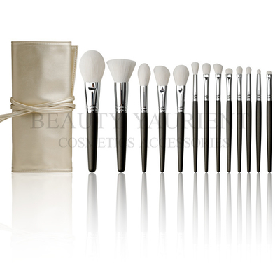 brosse de lecture de maquillage de la marque de distributeur 13pcs avec du laiton de Chromeplate dans le sac cosmétique